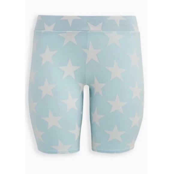 NWT Torrid 1X Stars Bike Shorts Baby Blue (14-16) Plus - Picture 3 of 3
